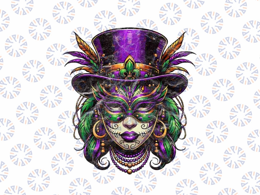 PNG ONLY Mardi Gras Priestess Women Png, New Orleans Witch Doctor Voodoo Png, Mardi Gras Png, Digital Download