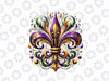 PNG ONLY Vintage Fleur-de Lis New Orleans Png, Mardi Gras Fleur-de Lis Png, Mardi Gras Png, Digital Download