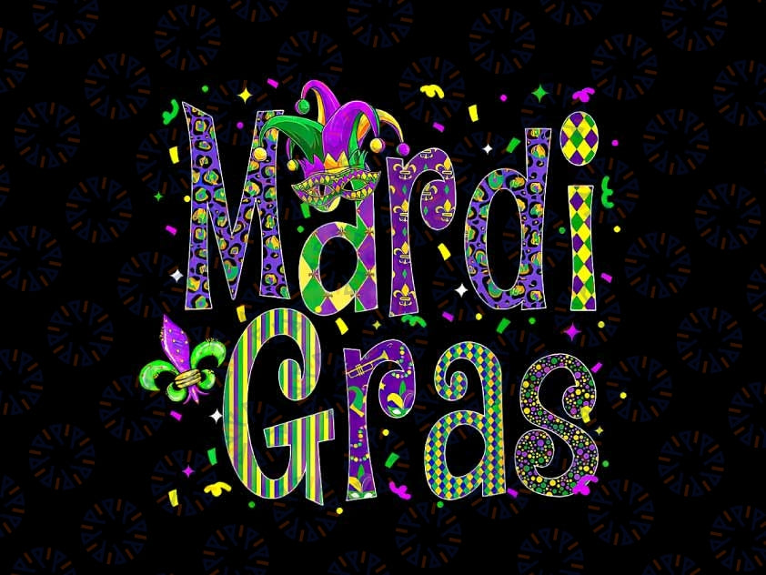 PNG ONLY Mardi Gras Matching Parade Carnival Jester Hat Png, New Orleans Mardi Gras png, Digital Download