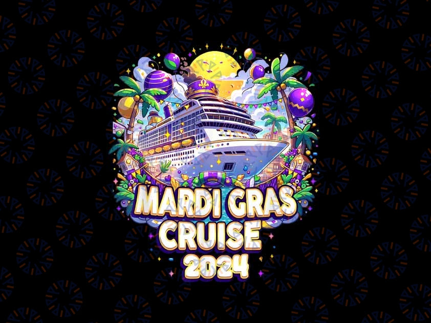 PNG ONLY Mardi Gras Cruise 2024 Family Png, Trip New Orleans Mardi Gras 2024 Png, Mardi Gras png, Digital Download