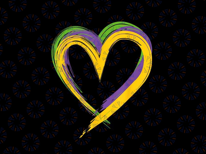 PNG ONLY Mardi Gras Hearts Cute Png, Funny Love Mardi Gras Festival Heart Png, Mardi Gras png, Digital Download