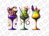 PNG ONLY Mardi Gras Glass Of Wine Png, Funny Drinking Wine Festival Parade Png, Mardi Gras Png, Digital Download