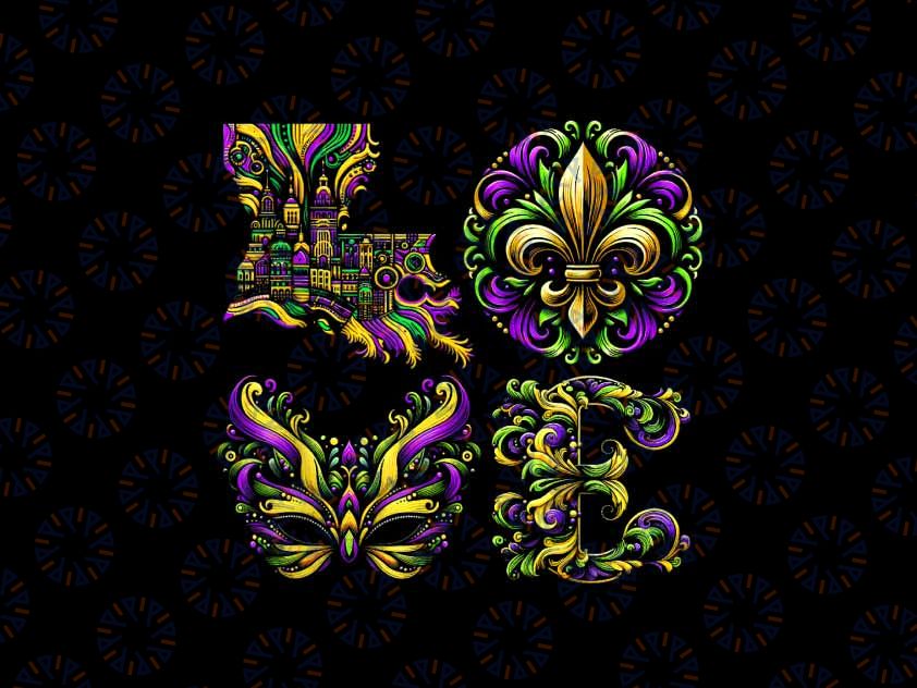 PNG ONLY Mardi Gras I Love Mardi Gras Distressed Png, Fleur De Lis Lover Png, Mardi Gras Png, Digital Download