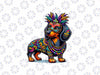 PNG ONLY Mardi Gras Dachshund Dog Beads Mas-k Png, Carnival Festival Mardi Gras Png, Digital Download