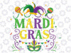 Retro Mardi Gras Party Hat Svg, Mardi Gras Beads Svg, Mardi Gras Hat Svg, Digital Download