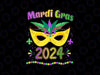 Mardi Gras 2024 With Mask Svg, Carnival Mask svg, Mardi Gras Png, Digital Download