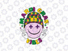 Mardi Gras Vibes Smiley Face Png, Retro Mardi Gras Png, Mardi Gras Png, Digital Download