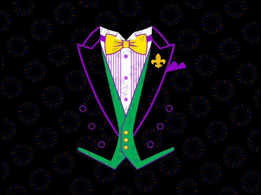 Mardi Gras Tuxedo Costume Svg, Funny Mardi Gras Carnival 2024 Svg Png, Mardi Gras Png, Digital Download