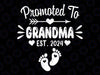 Promoted To Grandma Est 2024 Svg, New Grandma Grandmother Svg, Mother's Day Png, Digital Download