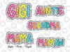 Custom Name Mama Dalmatian Png, Mothers Day Dalmatian Bundle, Grandma Auntie Dalmatian Dots Name Png, Mother's Day Png, Digital Download