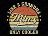 Mimi Like A Grandma Only Cooler Svg, Retro Mimi Cool Svg, Mother's Day Png, Digital Download