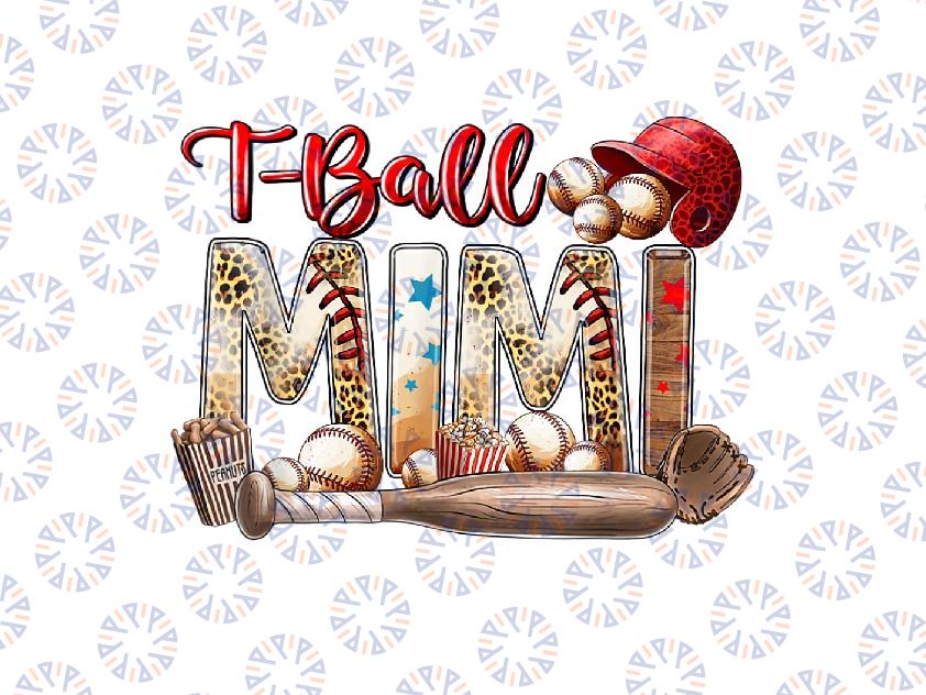 PNG ONLY Mother's Day Baseball Lover Png, T-Ball Mimi Leopard Png, Mother's Day Png, Digital Download