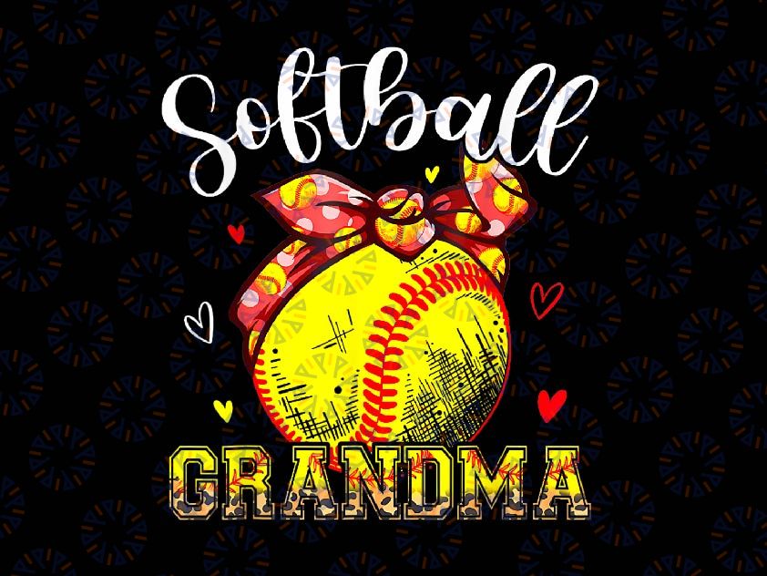 PNG ONLY Softball Grandma Headband Png, Leopard Softball Ball Mother's Day Png, Mother's Day Png, Digital Download