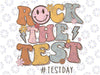 Rock The Test Testing Day Retro Motivational Teacher Student Svg, Smiley Face Svg, Retro Teacher Png, Mothers Day, Digital Download