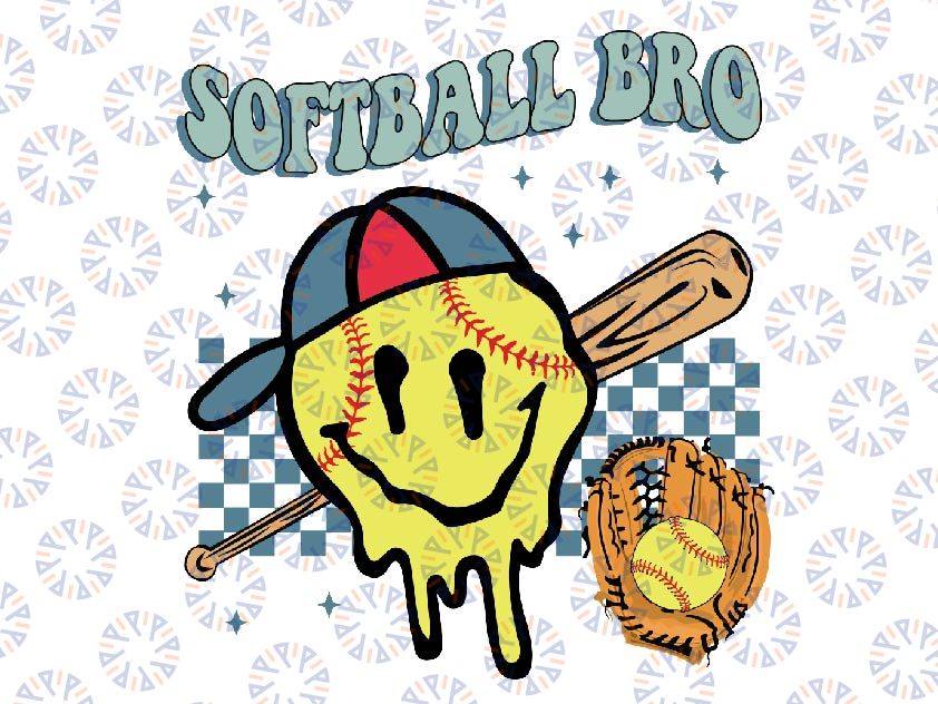 Softball Bro Svg, Softball Boy Brother Svg Png, Softball Smiley Svg, Mother Day Svg, Digital Download