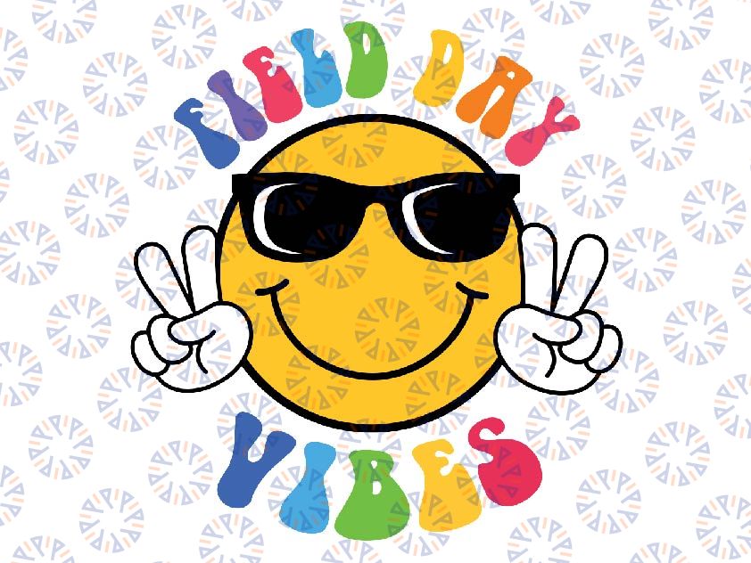 Field Day Vibes Funny Teacher Kids Happy Field Day 2023 Svg, School Field Day svg, Field Day Smiley svg, Teacher Field Day ,Digital Download