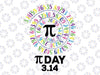 Happy Pi Day Spiral Pi Color Numbers Math Teacher 3.14 Svg, Png Math Logo ,Cute Pi Day Svg, Pi Atom png, 3.14159 Png, PiDay, Digital Download