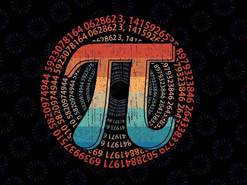 Vintage Pi Day Funny Pi Mathematic Math for Teachers Kids Svg, Png Math Logo ,Cute Pi Day Svg, Pi Atom Svg, 3.14159 Png, PiDay, Digital Download