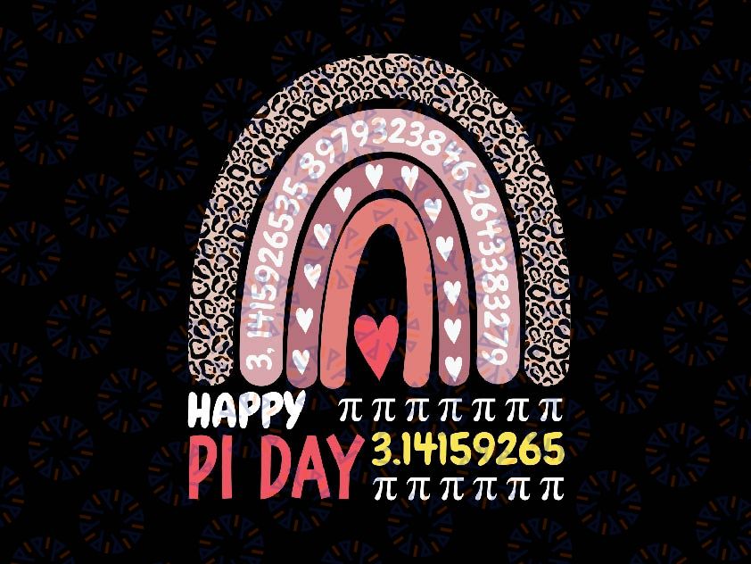 Pi Day Theme Spiral Pi Math Design 3.14 Leopard Rainbow Svg, Png Math Logo ,Cute Pi Day Svg, Pi Atom png, 3.14159 Svg, PiDay, Digital Download