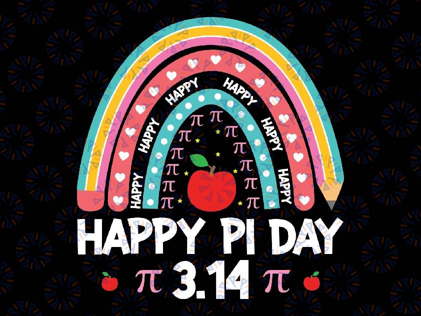 Happy Pi Day Mathematics Svg, Math Teacher Rainbow Svg, Pi Day Png, Digital Download