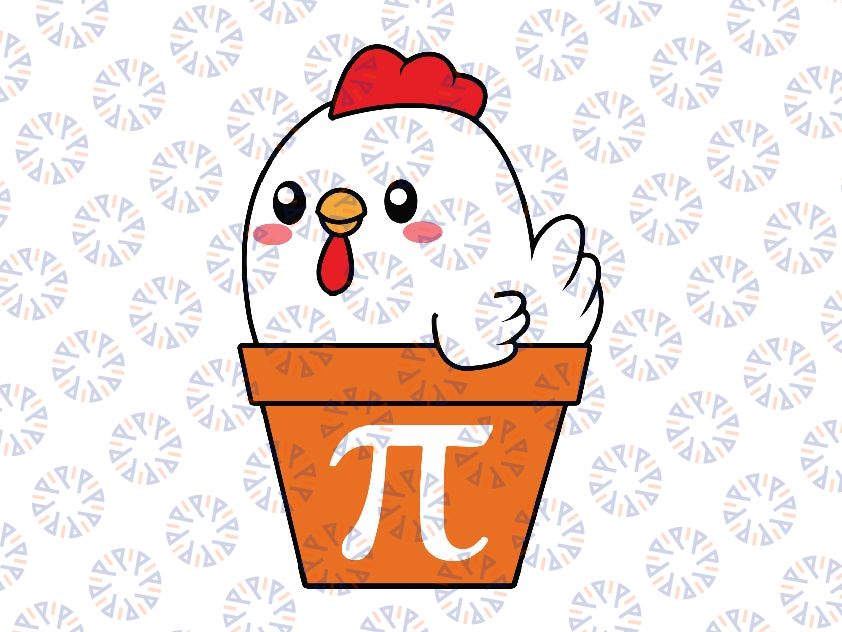 Funny Chicken Pot Pi Svg, Day Pie Math Lover Teacher Geek Svg, Pi Day Png, Digital Download