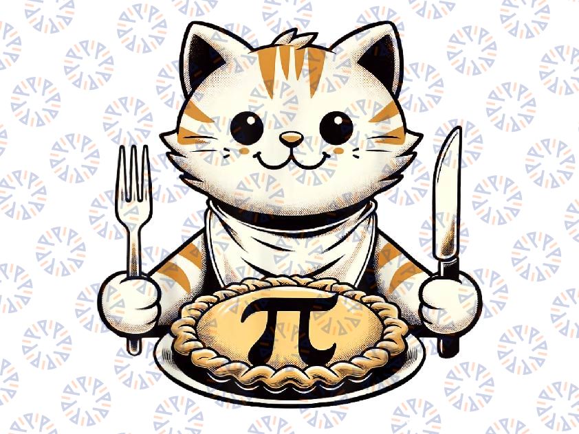 Pi Day Cat Funny Png, Pi Cake Cat Png, Math Teacher Png, Pi Day Png, Digital Download