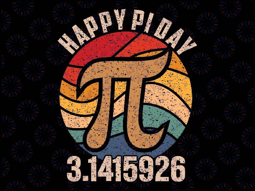 Vintage Happy Pi Day 3 1415926 Svg, Retro Pi Day Svg, Pi Day Png, Digital Download