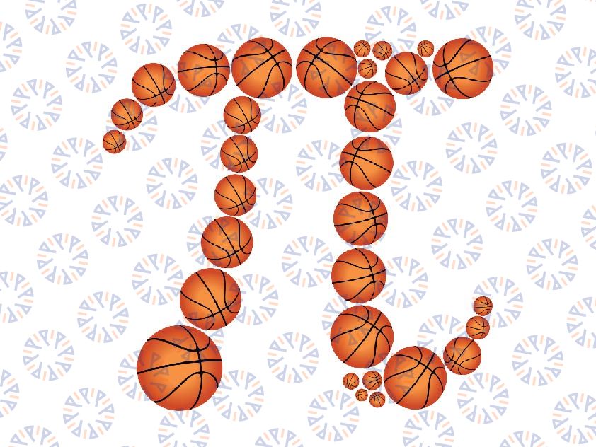 Happy Pi Day Basketball Spiral Pi 3.14 Png, Game Day Math Teacher Png, Pi Day Png, Digital Download