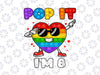 Pop it I'm 8, Birthday Girl PNG, Pop It Dabbing Heart PNG, 8th Birthday PNG, Happy Birthday Gift, PNG, Sublimation Design