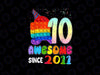 Awesome Since 2011 Dabbing Unicorn PNG, Birthday 10 Year Old Girls, Awesome Since 2011 Dabbing Unicorn, Cute Unicorn png, Instant Download,  Among Pop it