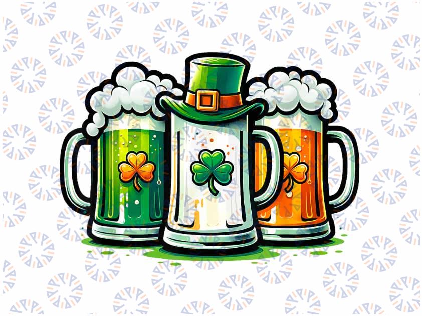 PNG ONLY St. Patrick Day Irish Ireland Flag Green Beer Lover Png, Drink Beer Lover Patrick Png,  Patricks Day Png, Digital Download