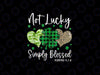 PNG ONLY Not Lucky Simply Blessed Christian St Patricks Day Irish Png, Patricks Day Heart Png, Digital Download