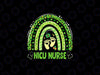 PNG ONLY Lucky NICU Nurse Rainbow St Patricks Day Neonatal Shamrock Png, Rainbow Shamrock Png, Digital Download