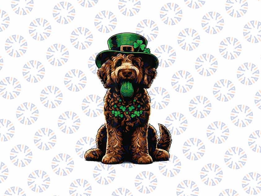 PNG ONLY Goldendoodle St. Patrick's Day Cute Doodle Png, Irish Dog Mom Png, St Patricks Day Png, Digital Download