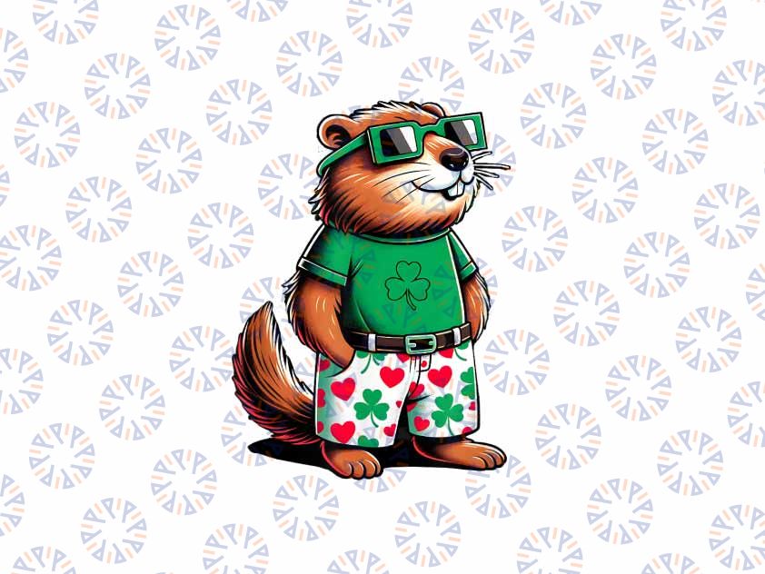 PNG ONLY Funny Groundhog Shamrock St. Patrick's Day Png, Solar Valentine's Day Png, St Patricks Day Png, Digital Download