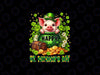 PNG ONLY Happy St. Patrick's Day Pig Inside Pot Shamrocks Clovers Png, St Patricks Day Png, Digital Download