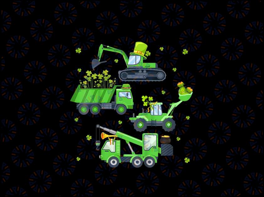 PNG ONLY St Patricks Day Crane Truck Construction Png, Shamrock Truck Png, St Patricks Day Png, Digital Download