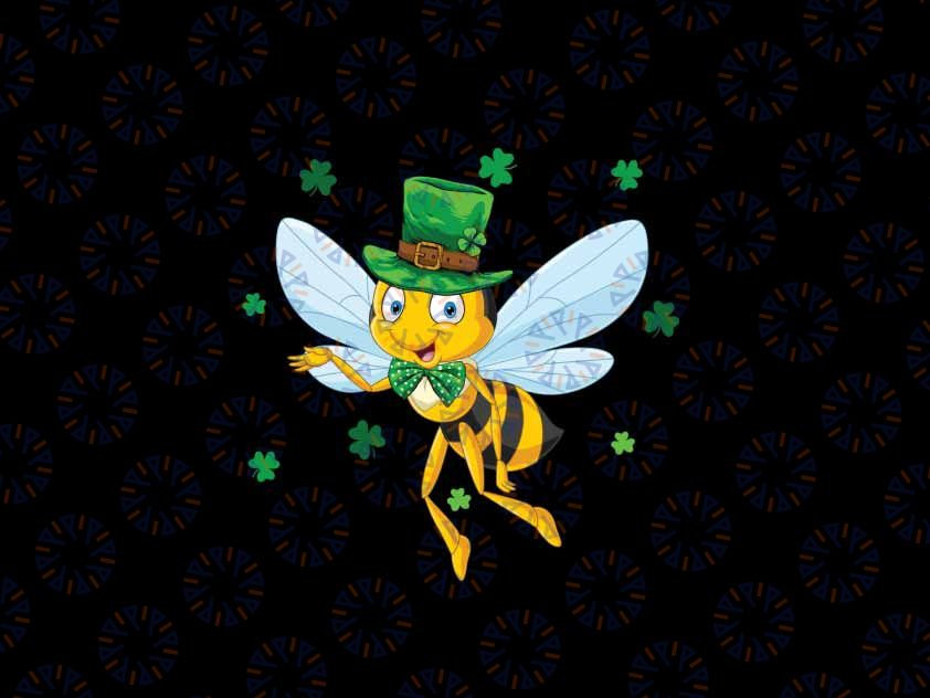 PNG ONLY Bee St Patrick's Day Shamrock Leprechaun Bee Irish Png St Patrick's Day Instant Download