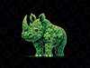 PNG ONLY Rhinoceros Shamrocks St Patricks Day Rhino St Patrick's Day Instant Download