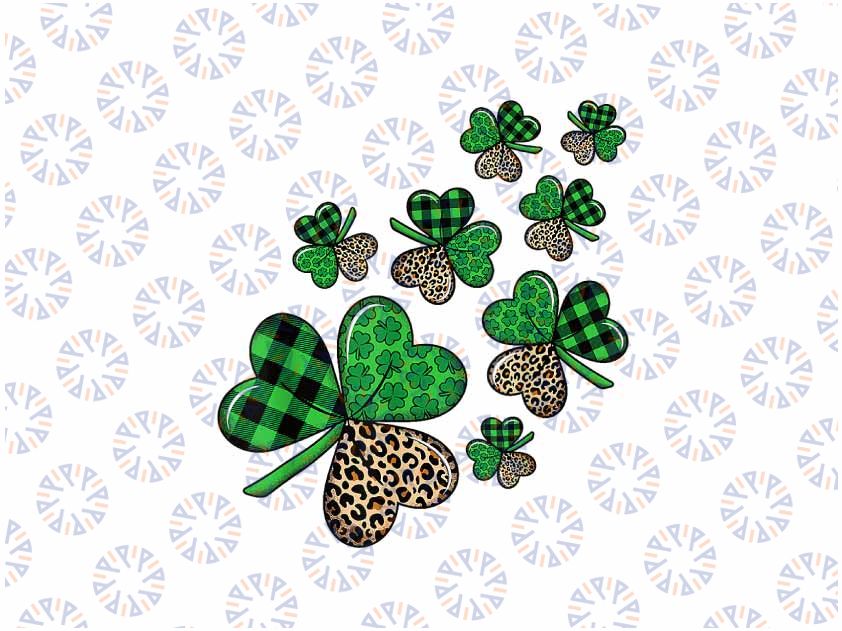 PNG ONLY Irish St Patricks Day Shamrock Irish Leopard Png, Leopard Hearts Png, Patrick's Day Png, Digital Download