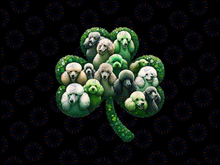 PNG ONLY Poodle Dog Shamrock St Patricks Day Poodle Png, Shamrock Dog Clover Png, Patrick's Day Png, Digital Download