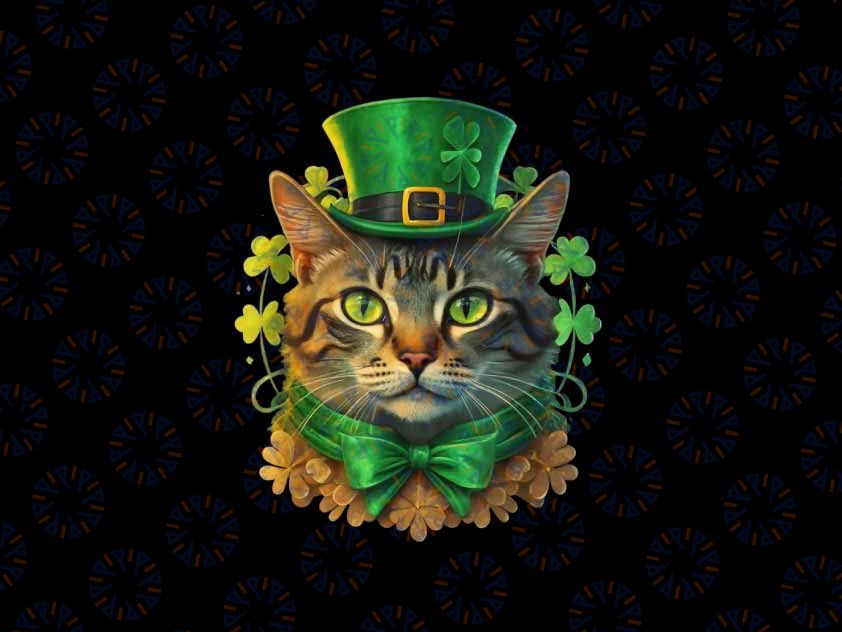 PNG ONLY St Patricks Day Cat Shamrock Cool Png, Cat Leprechaun Png, Patrick's Day Png, Digital Download