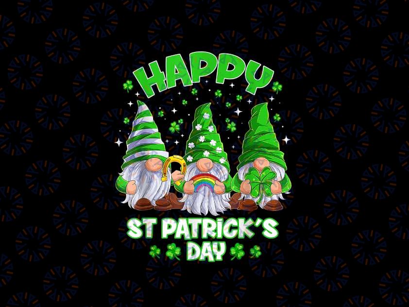 PNG ONLY Happy St Patrick's Day Three Gnomes Png, St Patricks Day Gnomes Shamrock Png, Patrick's Day Png, Digital Download