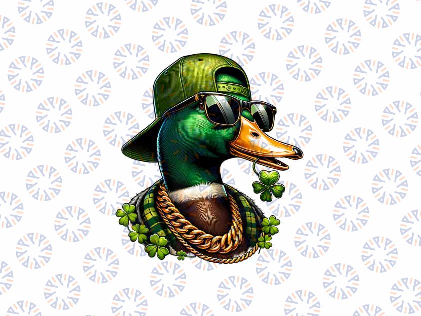 PNG ONLY Saint Patricks Call Me Lucky Mallard Duck Png, St Patrick's Day Duck Irish Png, Patrick's Day Png, Digital Download