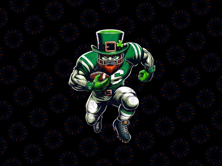 PNG ONLY St Patrick's Day Leprechaun Football Player Irish Png, Irish Leprechaun Play Sport Png, Patrick's Day Png, Digital Download