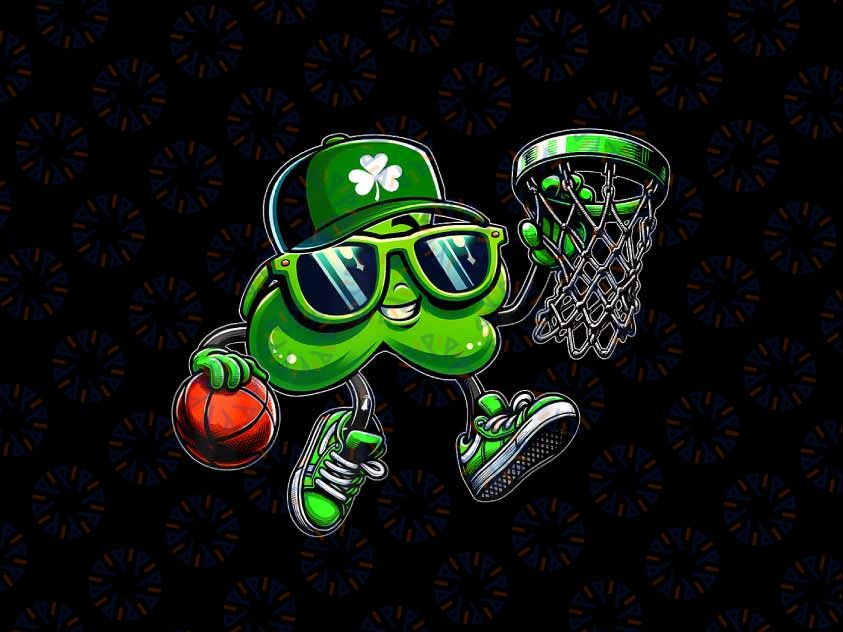 PNG ONLY Basketball St Patricks Day Lucky Shamrock Png, Basketball Clover Irish Png, Patrick's Day Png, Digital Download