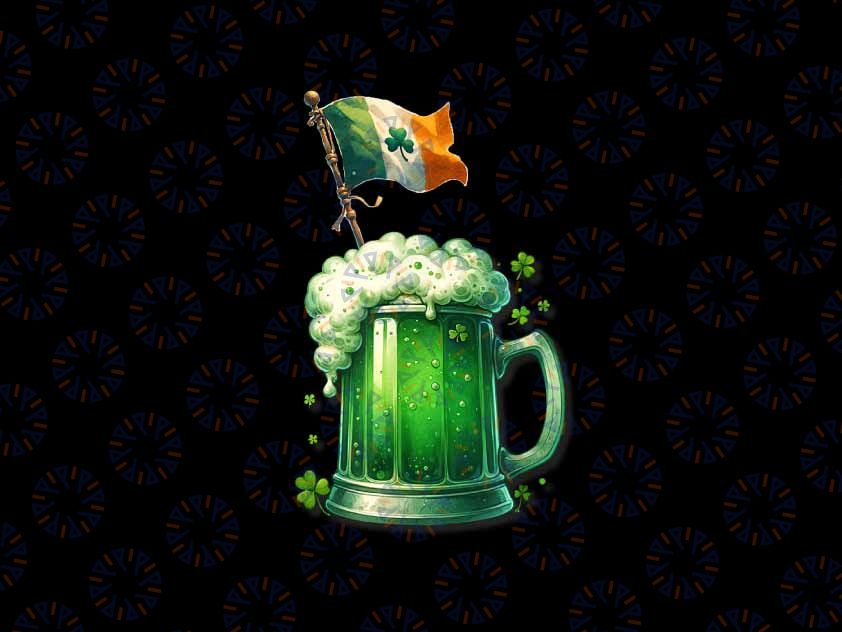 PNG ONLY Irish Beer Ireland Flag St Patricks Day Png, Leprechaun Drink Beer Patrick Png, Patrick's Day Png, Digital Download