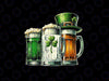 PNG ONLY Irish Beer Ireland Flag St Patricks Day Png, Leprechaun Hat Drink Beer Patrick Png, Patrick's Day Png, Digital Download