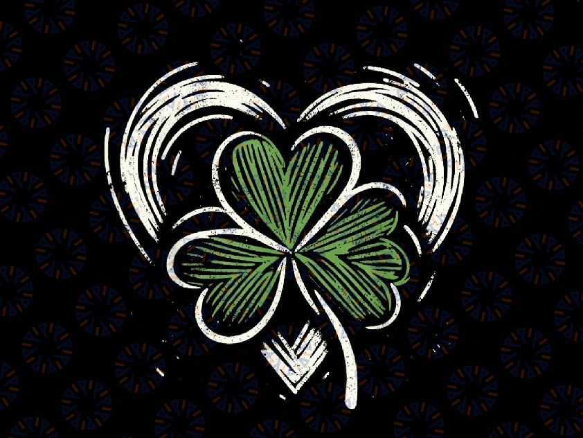 PNG ONLY Heart Shamrock St Patricks Day Png, Irish Lucky Lover Png, St Patricks Day Png, Digital Download