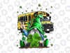 PNG ONLY Green Gnomes Bus School Driver And Shamrock St Patrick's Day Png, St Patricks Day Png, Digital Download